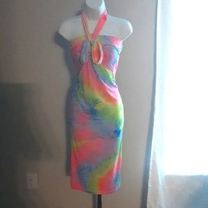 Strapless Multicolored Dress